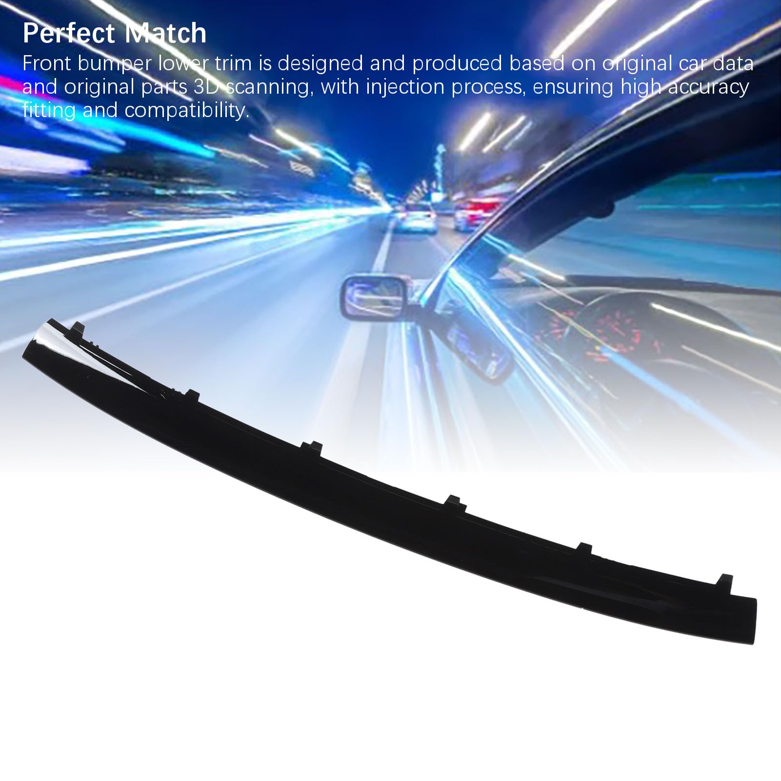 Reemplazo de Moldura de Parachoques Delantero, Cubierta Inferior de Parachoques Delantero Negro Brillante 51117371726 para 1 Serie F20 F21 Sport Urban Line LCI 2016 a 2019