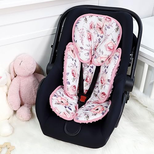 Miniatura 6 de SWESEN Soporte para la cabeza y el cuerpo del asiento de bebé, cojín para reposacabezas de bebé, inserto de asiento de automóvil recién nacido para