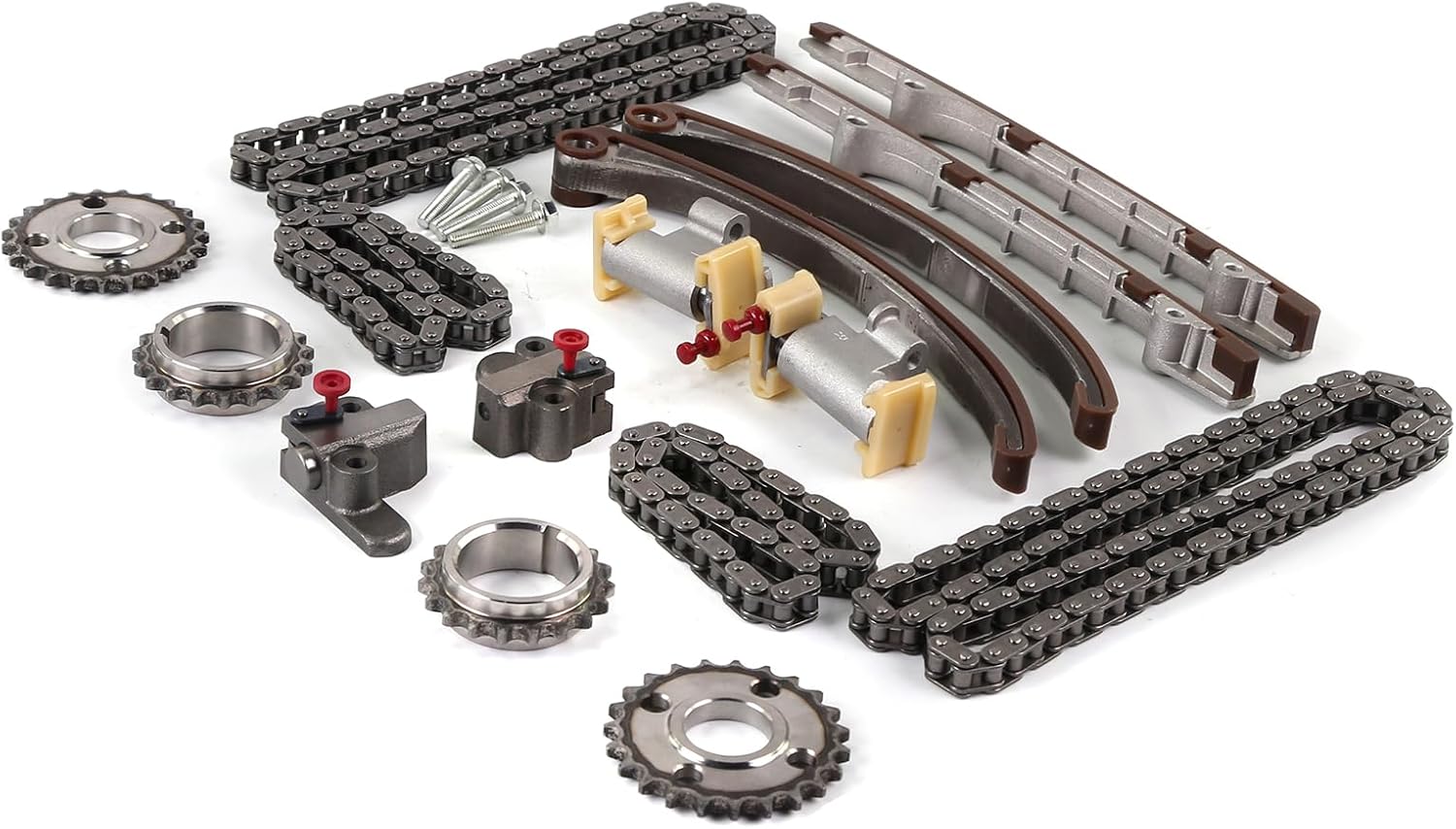 MPLUS Engine Timing Chain Kit Replace for 1997-2001 Jaguar XK8 / 1998-2001 Jaguar XJ8 / 1998-2000 Jaguar XJR / 1998-2000 Jaguar Vanden Plas / 2000-2001 Jaguar S-Type 4.0L V8 GAS DOHC