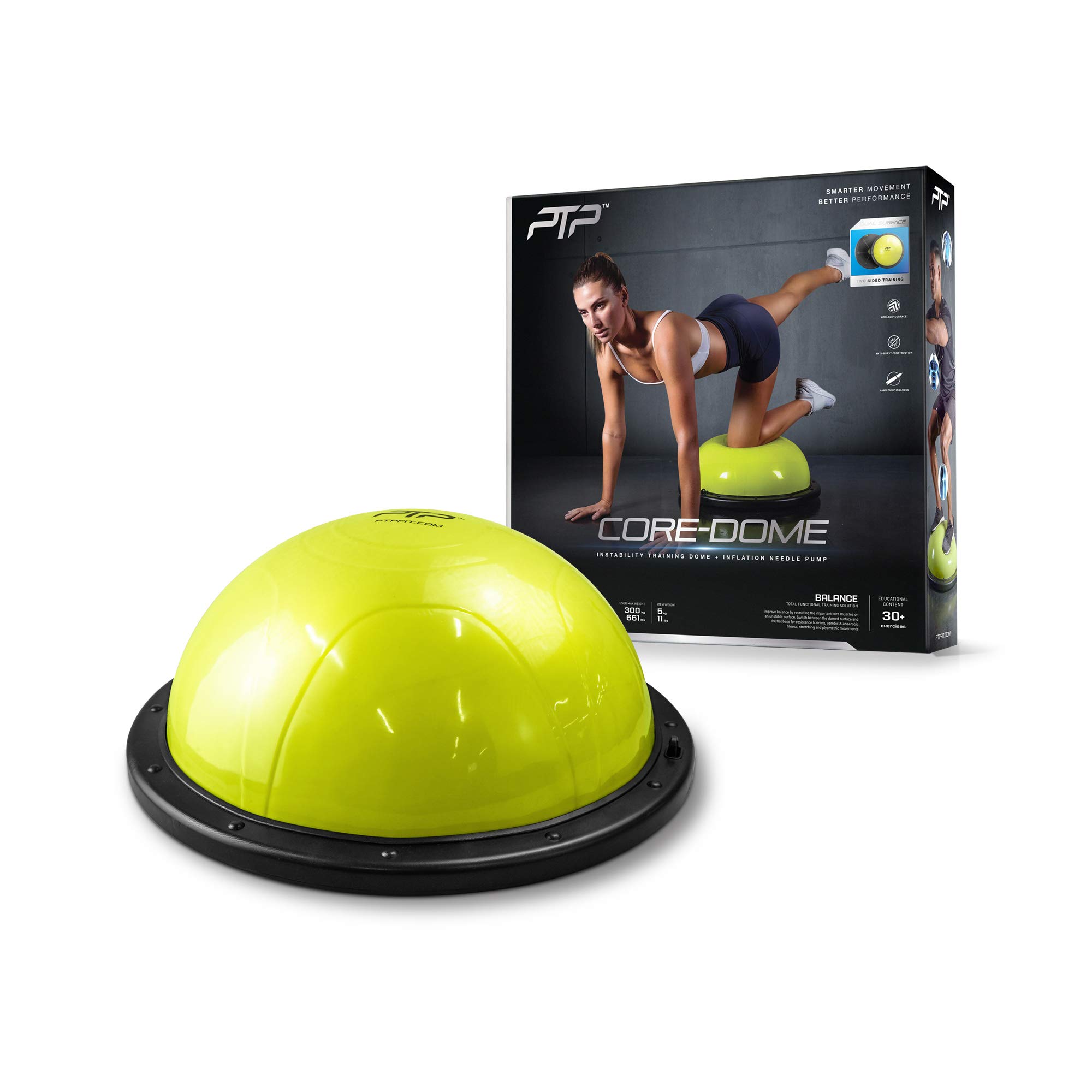 PTP Equilibrio gonfiabile a mezza palla CORE DOME Lime One Size