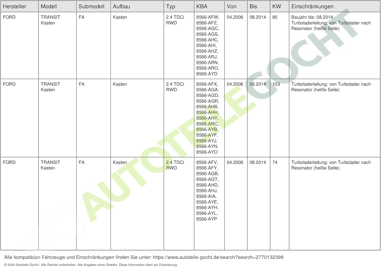 GATES Turbocharger hose 09-0632
