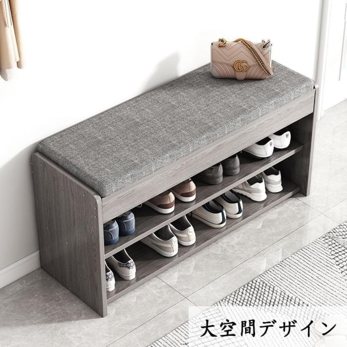 Amazon.co.jp: シューズラック 玄関ベンチ 2/3/4段式靴収納 ベンチ 靴