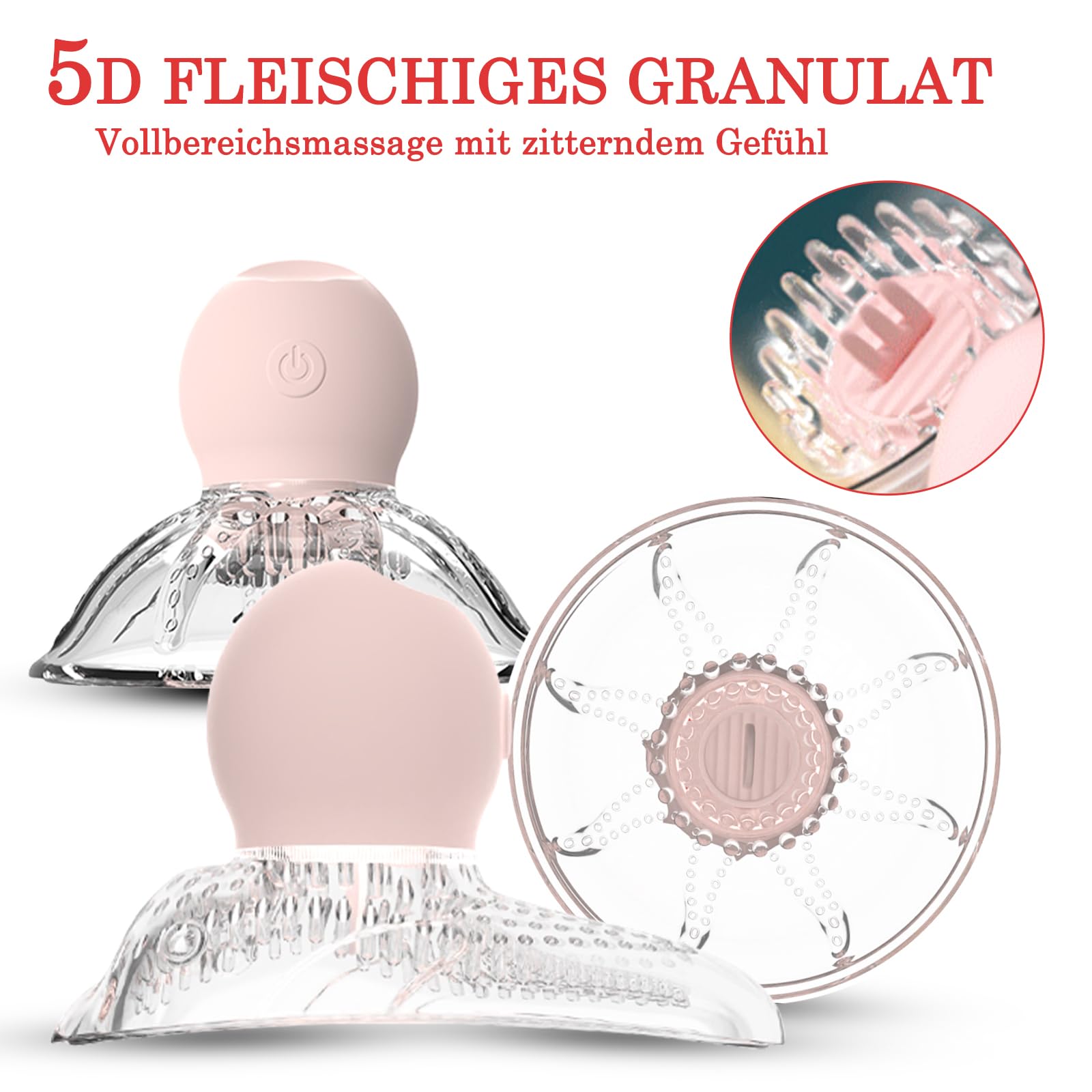 BDSMYEE Suceurs Mamelons Vibromasseur avec Ventouse clitoridienne Vibromasseurs, Jouet sexuel transparent et visible Clitoris Sucker, Tétons Stimulation sexuels pour Femmes Couples