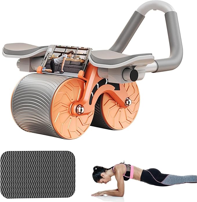 Automatic Rebound Abdominal Roller with Elbow Support, 2 in 1 Ab Roller