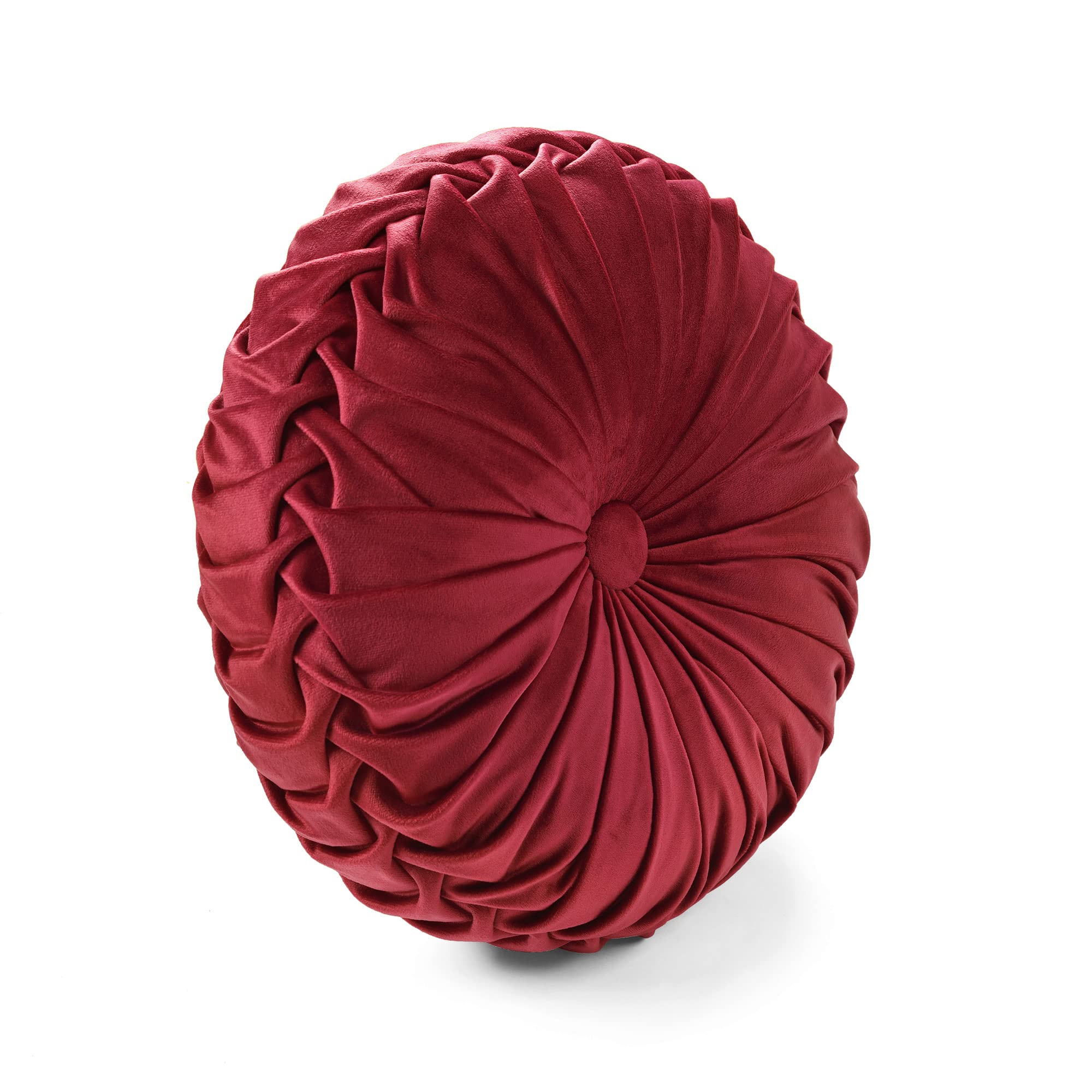 Lush Decor Cuscino decorativo rotondo, 38,1 cm, rosso