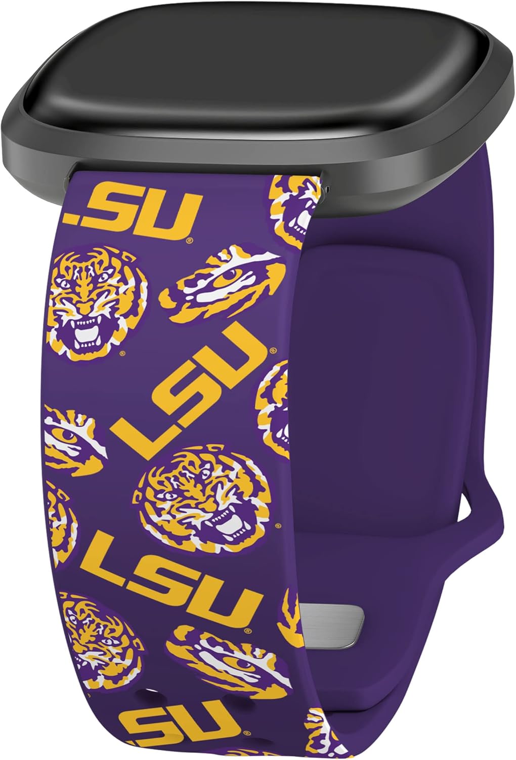 Affinity Bands Louisiana State Tigers HD Watch Band Compatible with Fitbit Versa 3 and Sense