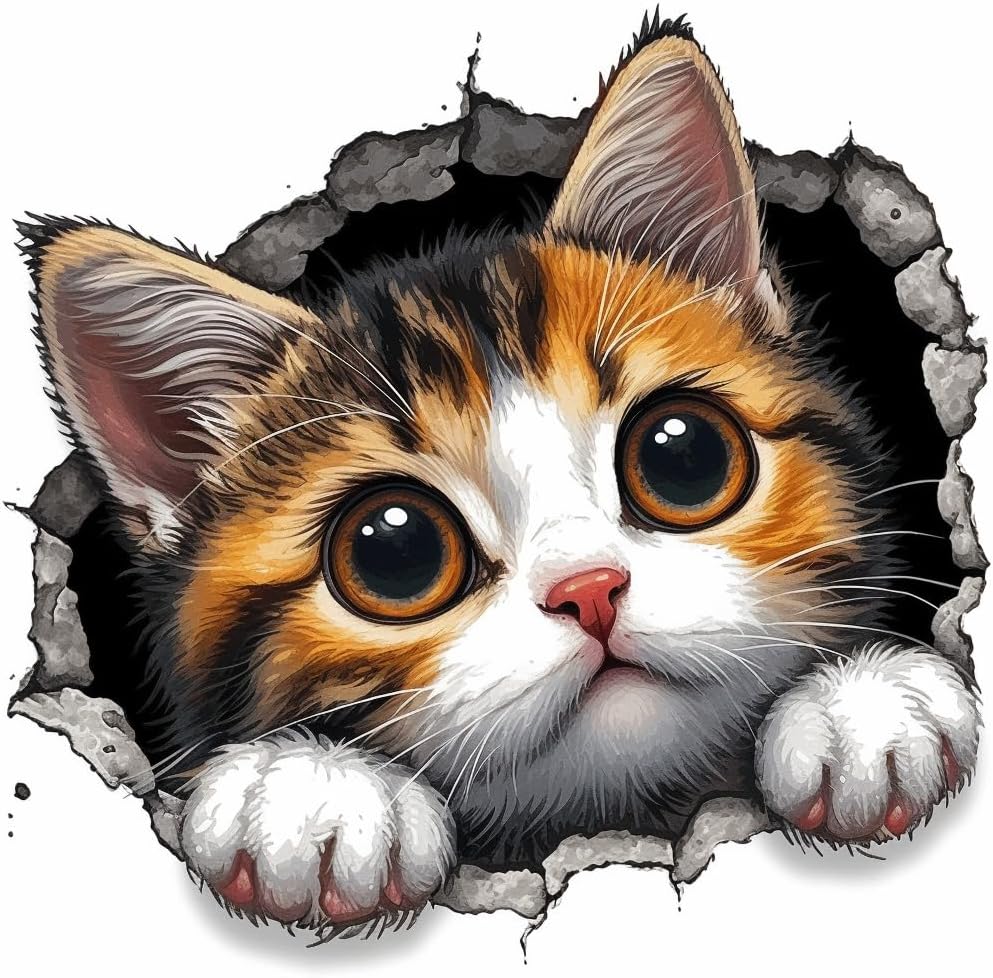 Moohue 14CT Stamped Printed Counted Cross Stitch Kits for Adults Animals Cute Cat Cross Stitch Patterns Flowers for Beginners Needlepoint Kits for Adults (Animal Cute Cat)