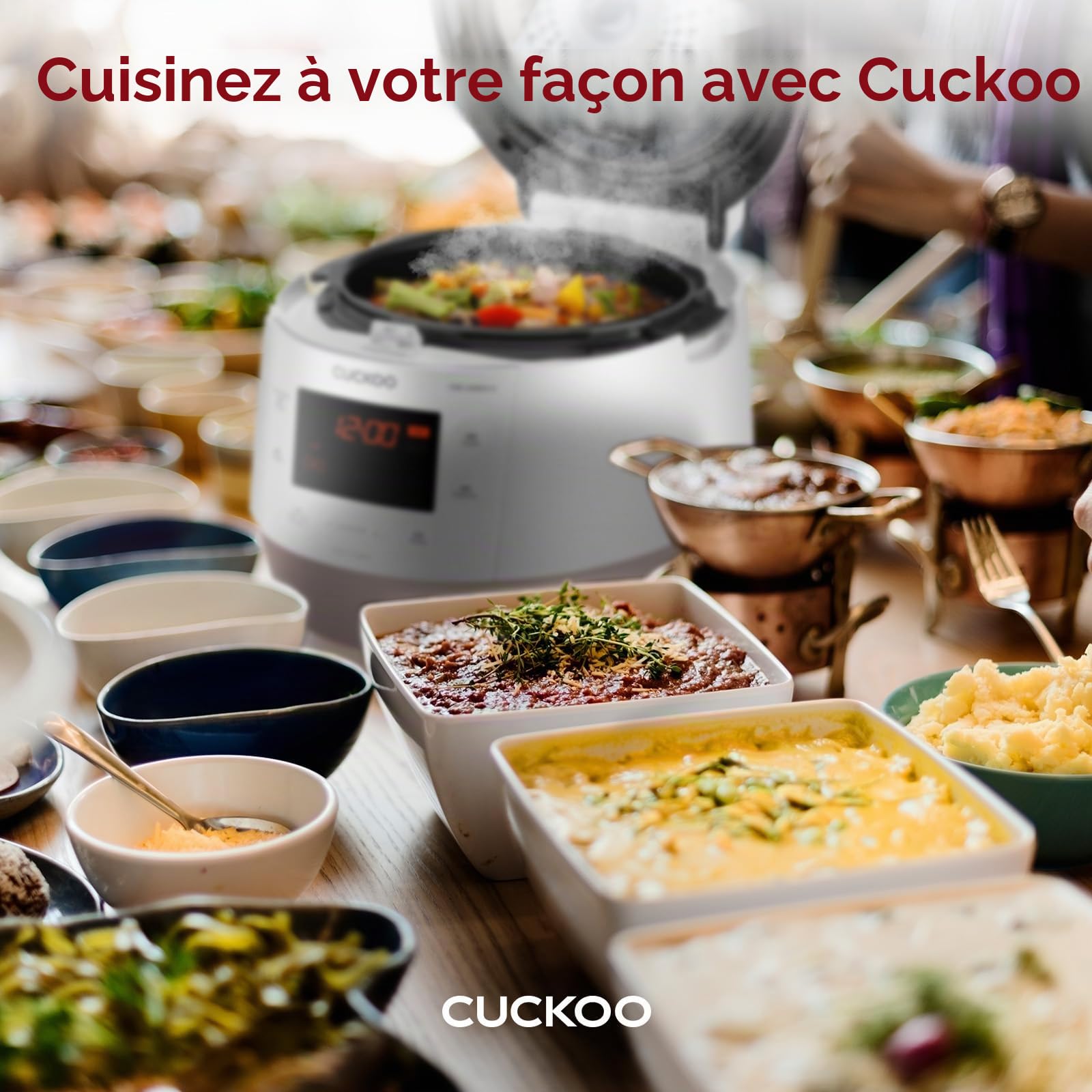 CUCKOO CMC-QSB501S ICOOK Q5 8 en 1 Multicooker à pression vapeur en acier inoxydable de qualité supérieure