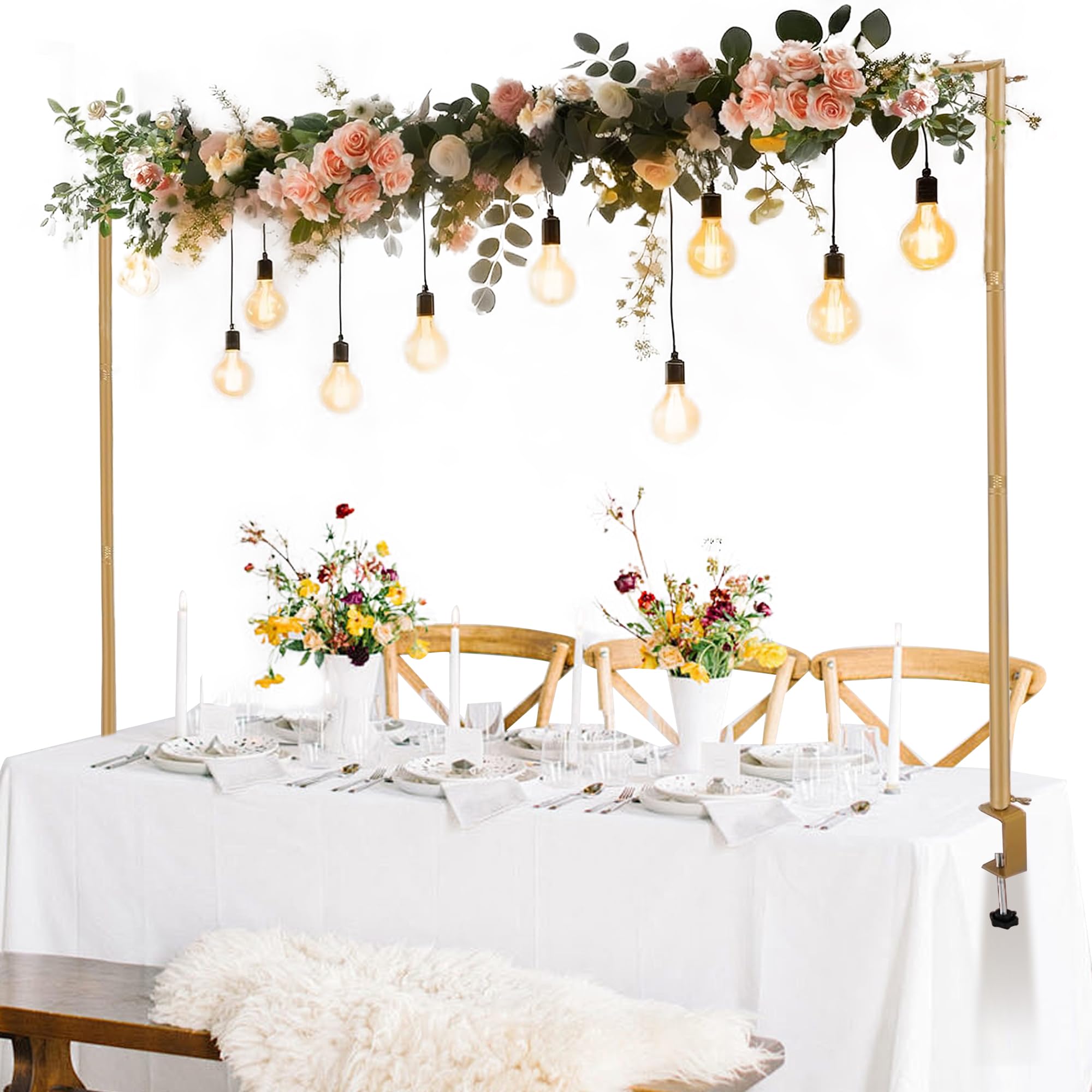 Support de tige de table, support d'arche de ballons, support d'arche de Noël, support de toile de fond pour décoration de table de mariage, festivals, fête d'anniversaire, décoration de spectacles