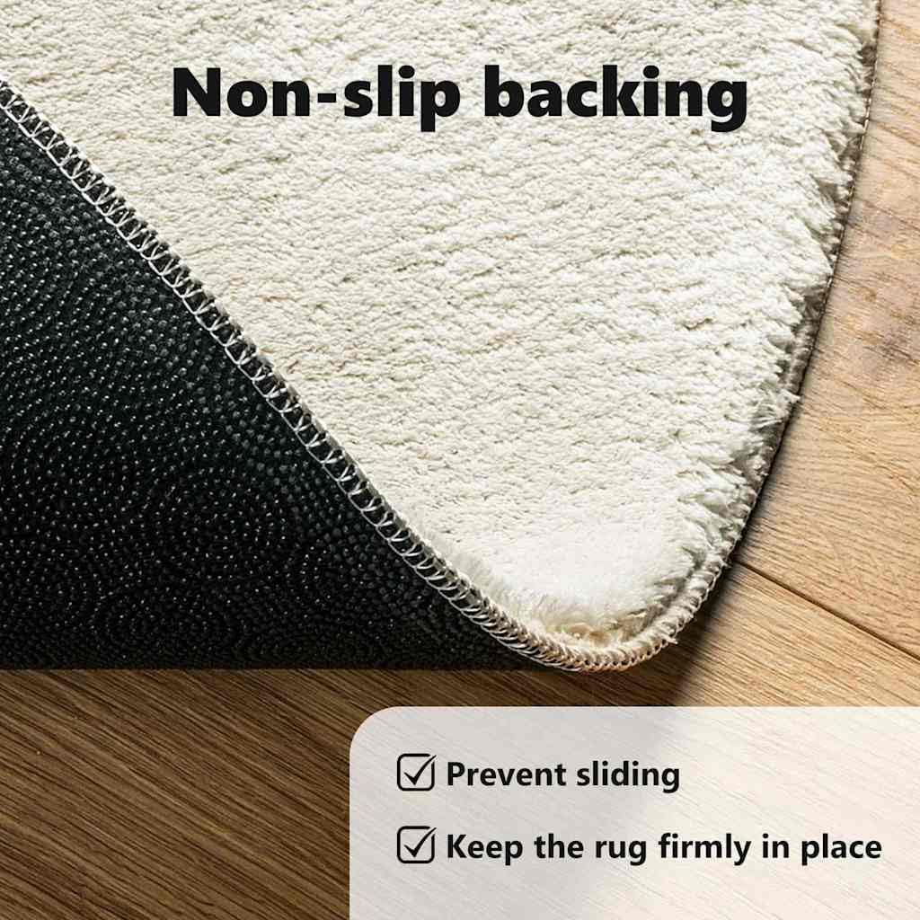 vidaXL Tapis HUARTE Crème 80 x 150 cm Polyester | Une sensation agréable sous le pied, La forme ondulée unique ajoute une ambiance contemporaine,