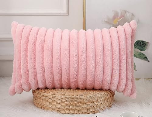 Miniatura 1 de PANOD Fundas de almohada lumbar decorativas de piel sintética de 14 x 24 pulgadas, fundas de almohada lumbares largas y bohemias para cama, sofá,