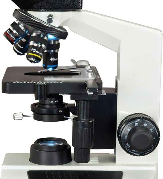 OMAX 40X-2500X Brighter Darkfield LED Trinocular Compound Microscope with 9MP Digital Camera - M837ZL-A191BD-C90U