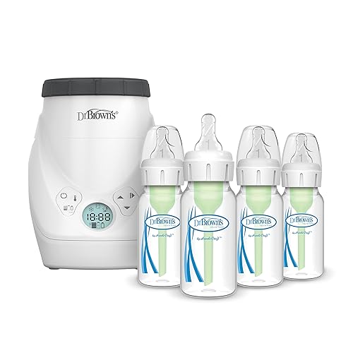 Miniatura 1 de Dr. Brown's Milk Spa - Calentador de leche materna y biberones con opciones anticólicos + biberones estrechos de 4 oz4.1 fl oz, con pezón de flujo
