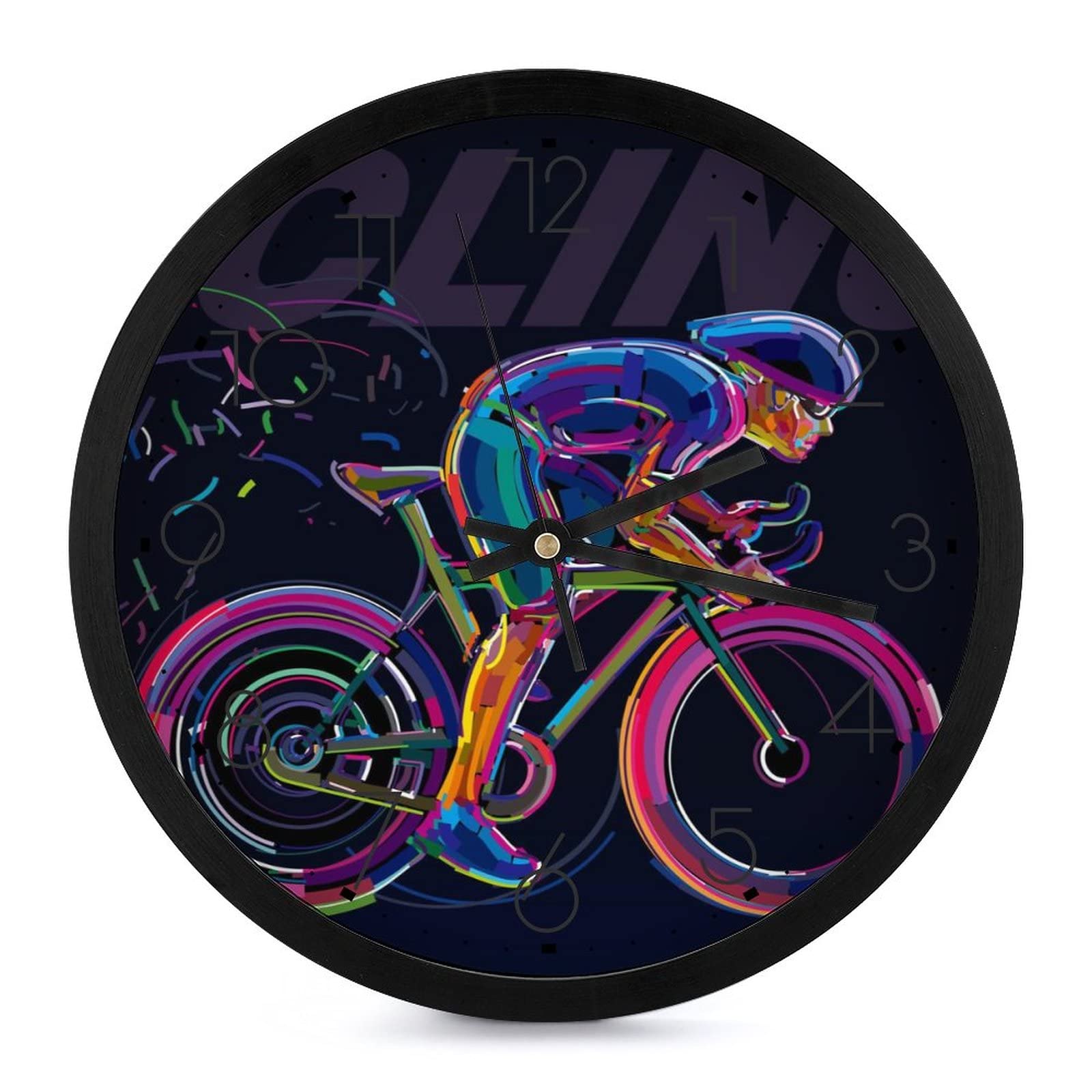 Pendule murale silencieuse horloge vélo moderne maison 25.4cm