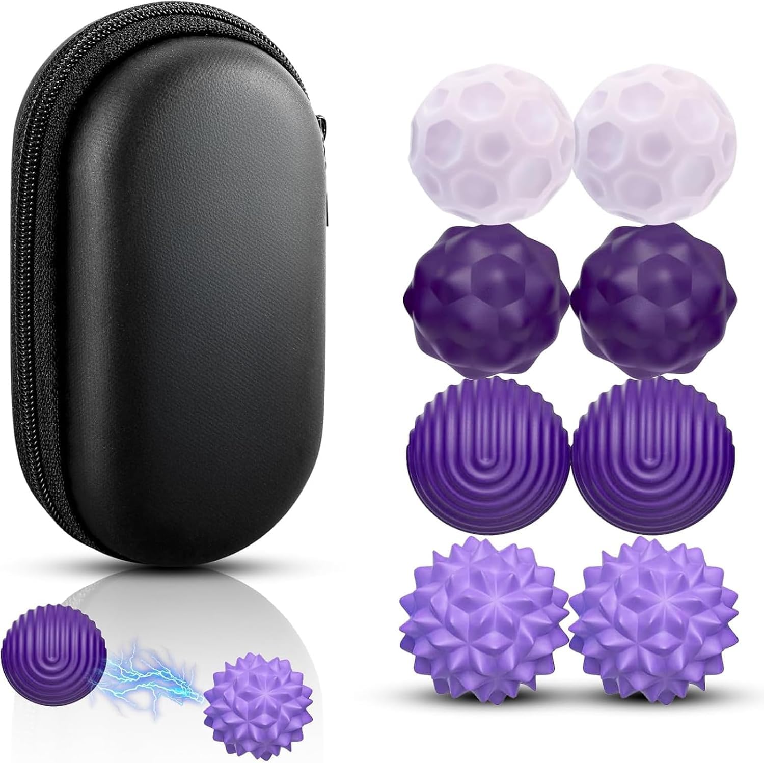 08 PCS Silicone Magnetic Balls Fidget Toy - Stress Relief Sensory Toys For Anxiety, ADHD & Autism in Adults &Teens - Premium Satisfying Texture Magnet Balls Gadgets For School, Desk, Gift