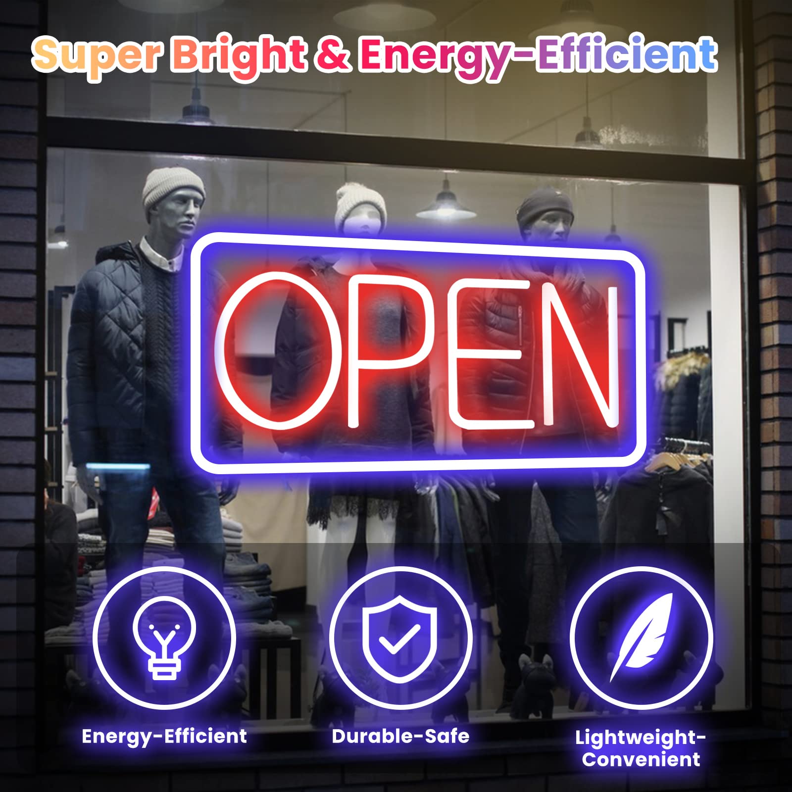 Leadleds Cartello LED 38,7 x 19,6 cm, programmabile via Smart App LED tabellone display personalizzato per bar ristorante pub store ufficio caffetteria festival celebrazione decorazione feste