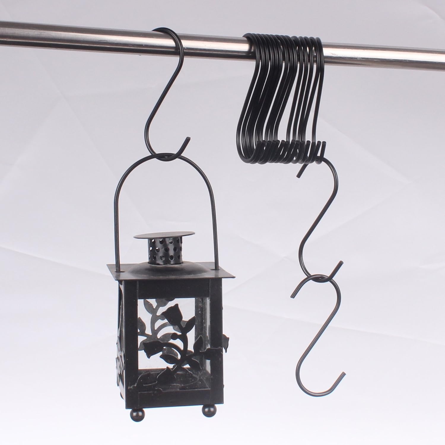 WARMBUY 30 Pack Black S Hooks Utility Hooks for Hanging Kitchen Pans Pots, Closet Clothes, Plants Bags Towels - Image 3