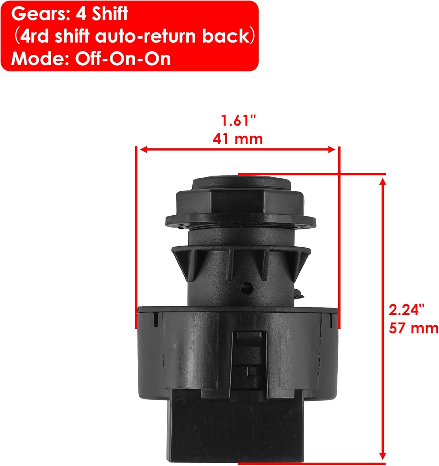 Caltric 4 Position Ignition Switch with Key Compatible with Polaris RZR 900 EPS 2017 2018 2019 2020