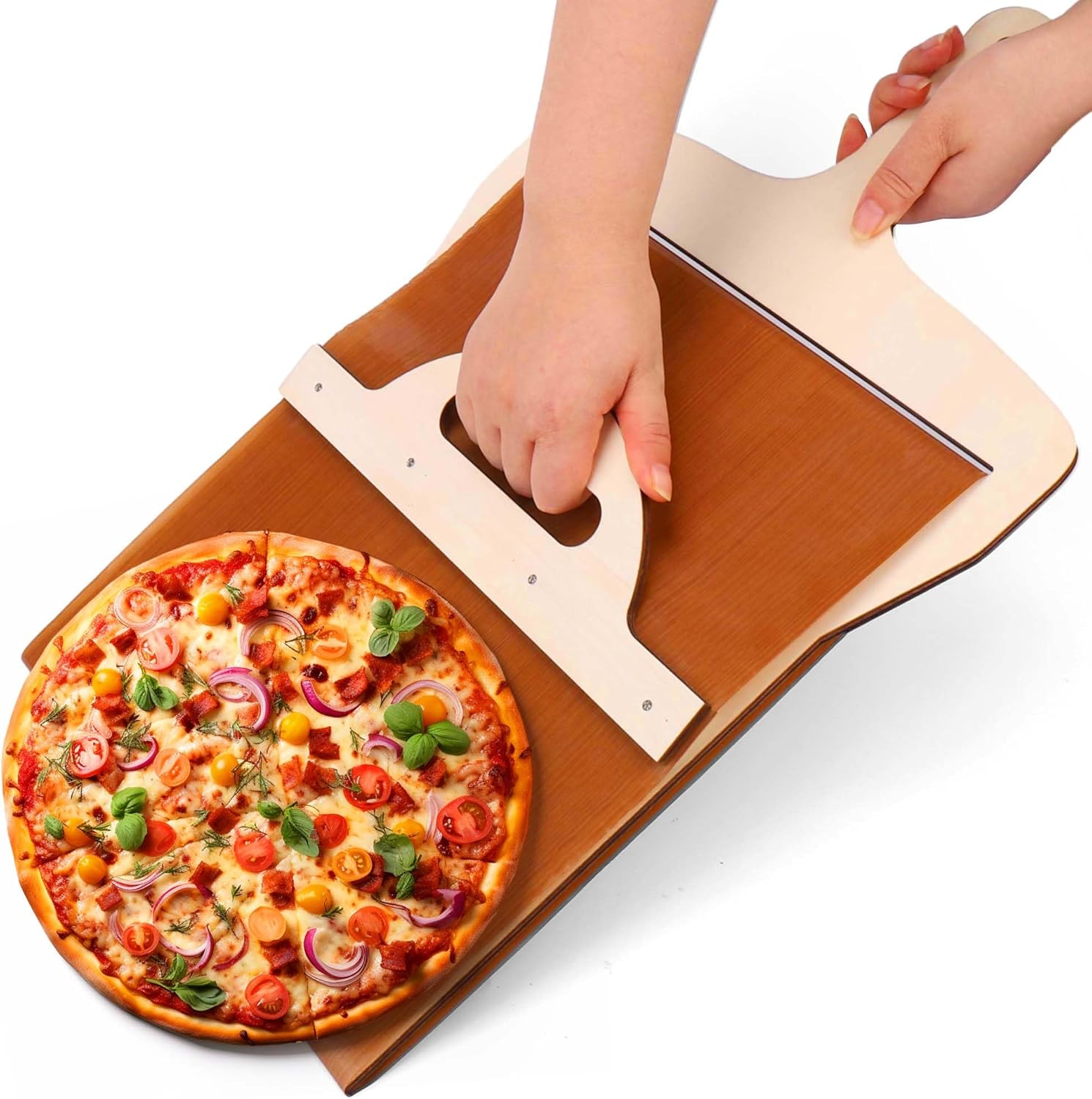 XANGNIER Sliding Pizza Peel,The Pizza Peel That Transfers