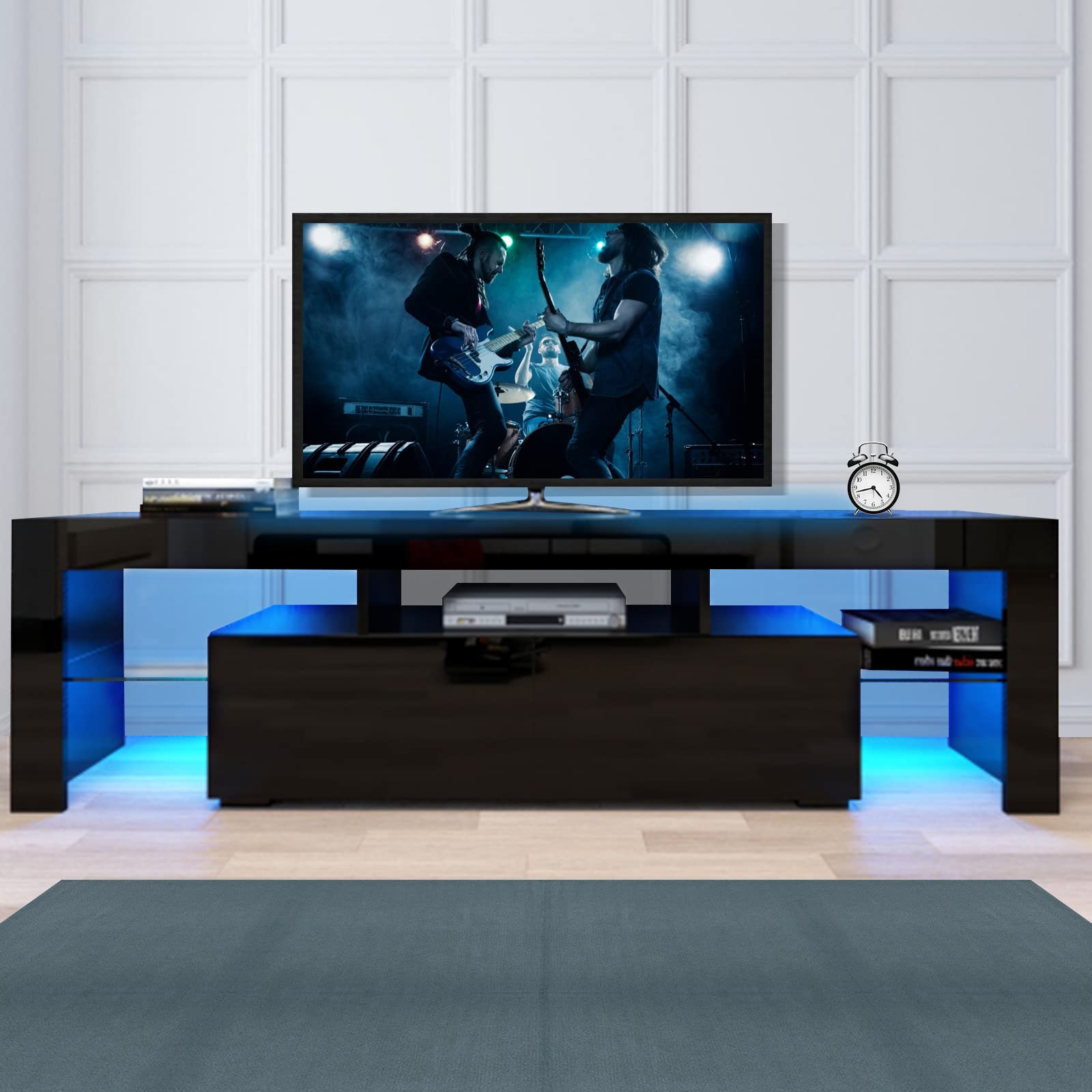 Buy Dsdnoo TV Stand Modern TV Stand with LED Lights 16 Million Colors
