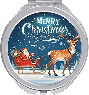 Espejo de maquillaje de viaje plegable portát...