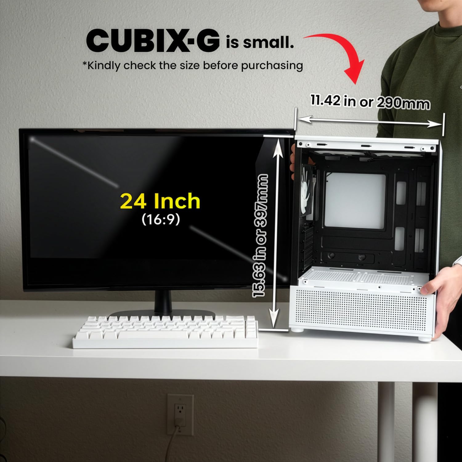 Zalman CUBIX-G Micro-ATX MATX Compact Mini Tower Gaming PC Case, Nero