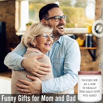 Homsolver Gifts for Mom from Son, Mothers Day Birthday Gifts for Mom, Best Mom's Present, Funny Lavender Mother Stepmother Bonus Moms Candle Gift Idea from Son