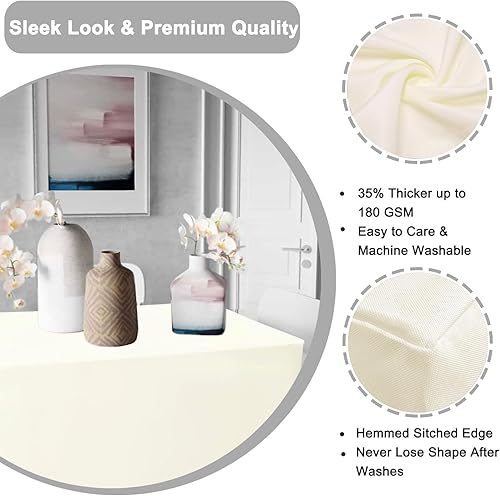 Miniatura 68 de PLOYMONO Paquete de 4 manteles ajustables color negro, fundas de mesa hasta el suelo para mesas rectangulares de 6 pies (72 x 30 pulgadas), mantel