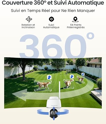 Reolink 4K Solar Security Camera Outdoor Wireless, 355° Pan &140° Tilt, 2.4/5 GHz Wi-Fi, Works with Amazon Alexa, Color Night Vision, Home Hub Compatible, Smart Detection, Argus PT Ultra+Solar Panel - 3