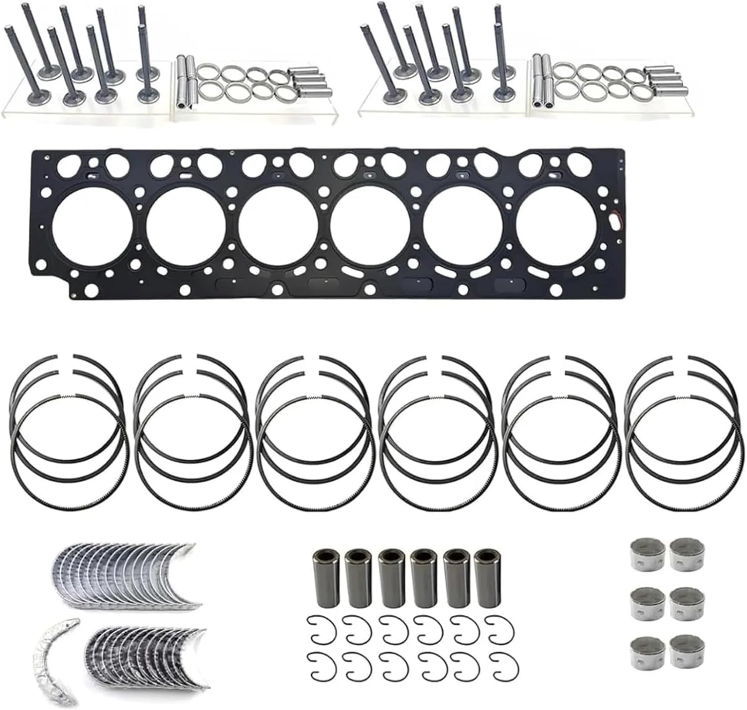 Overhaul Rebuild Kit For D6D Engine Excavator Wheel Loader L60E L70E L90E EC160B EC180B EC210B EW160B D6D