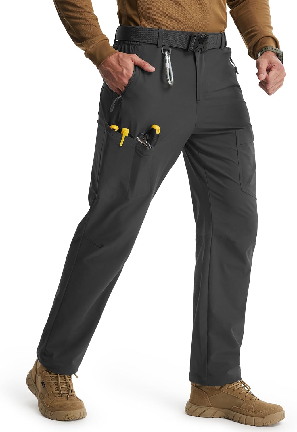 Libin Men's Cargo Work Pants Hiking Hunting Tactical Outdoor Pants Water Resistant Quick Dry Stretch Ripstop