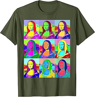 Monalisa Colorful Leonardo Da Vinci Art History Renaissance T-Shirt