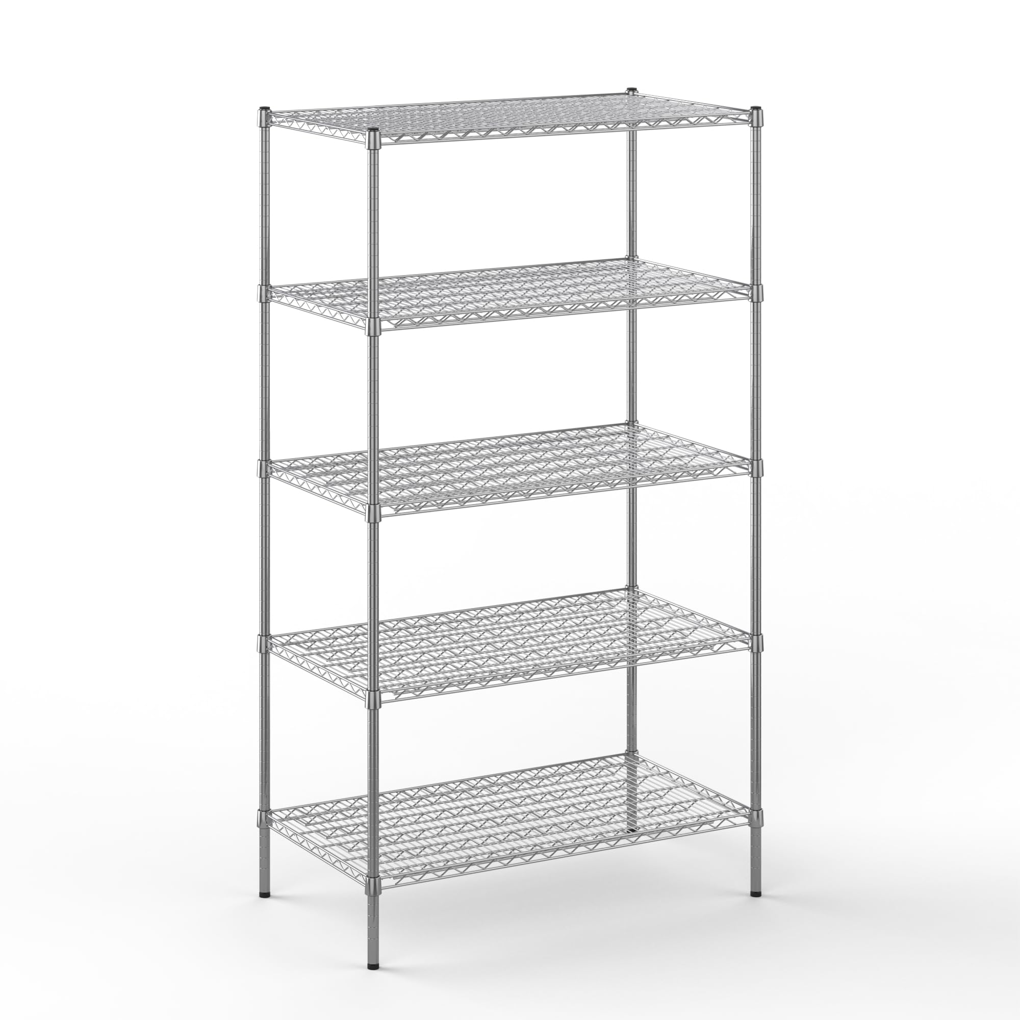 24" Deep x 42" Wide x 74" Height Wire Shelving Kit | 5-Tier | NSF Commercial Storage Rack Unit