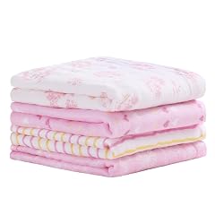 Viviland Baby Muslin Burp Cloths Super Absorbent Washcloths for Baby Girl and Boy 10 x 20 inches 6-Layer