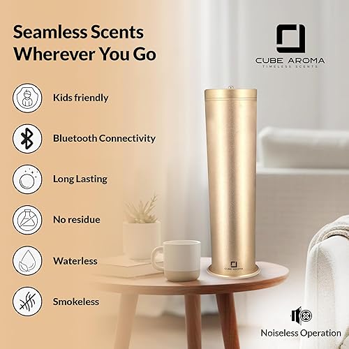 Miniatura 6 de CA-1200 - Difusor dorado con fragancia, difusor de aromaterapia, difusor de fragancia de aceite esencial, control de smartphone, temporizador,