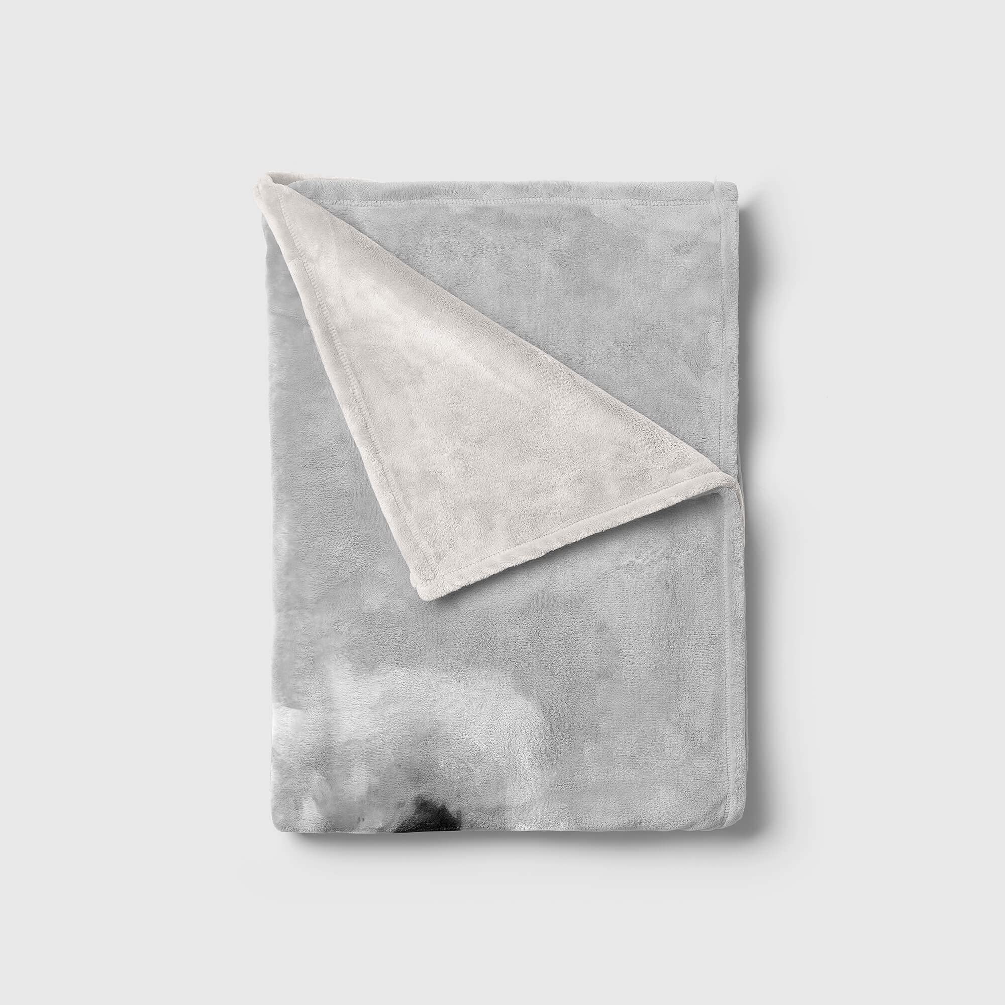 Handtuch Strandhandtuch Saunatuch Kuscheldecke Grau Baby Lama Motiv Größe 180 x 130 cm (Tagesdecke - Sherpa Flies)