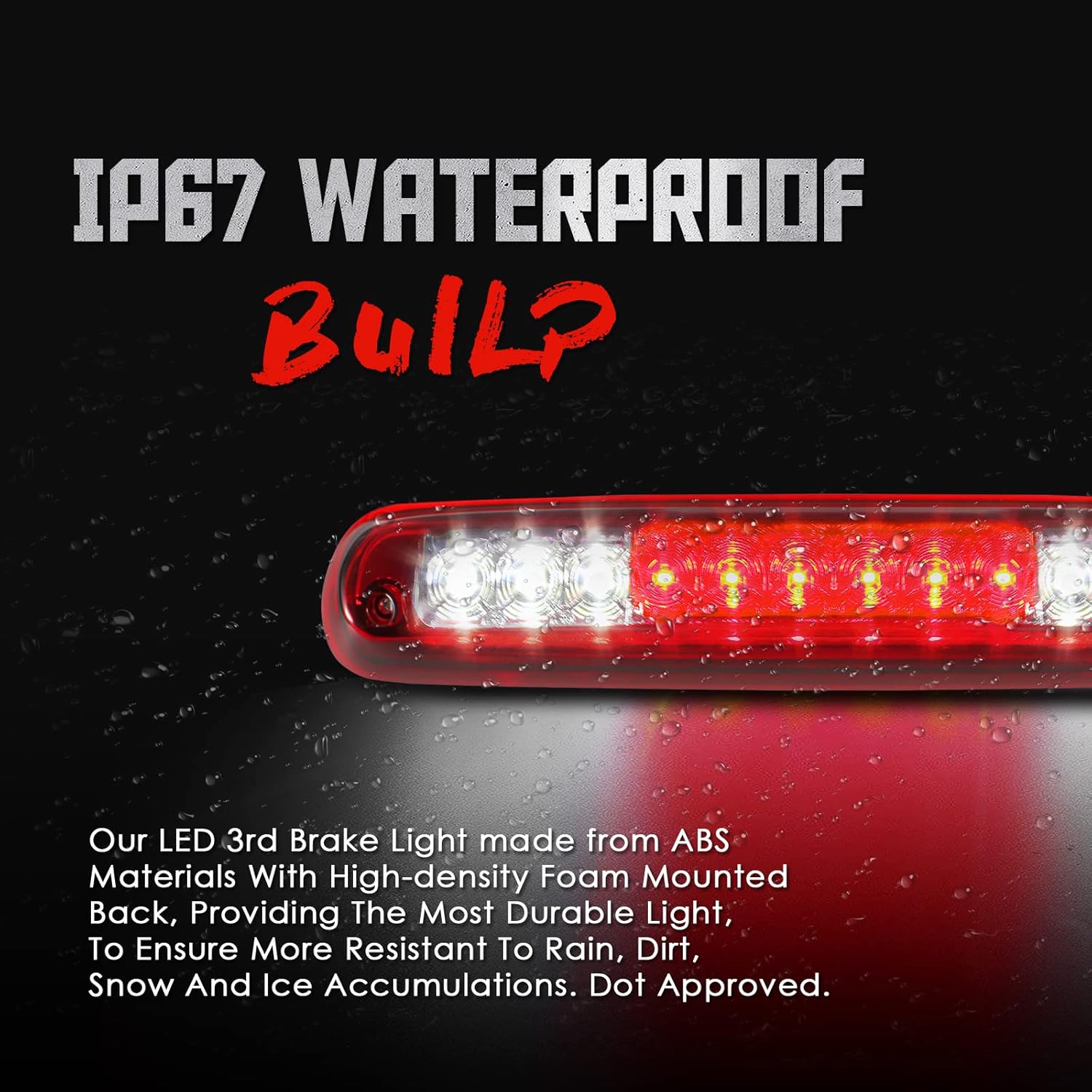 FIERYRED SM11 Third Brake Light & Reverse Light - LED Auxiliary Lighting For 4x4 Off-Road