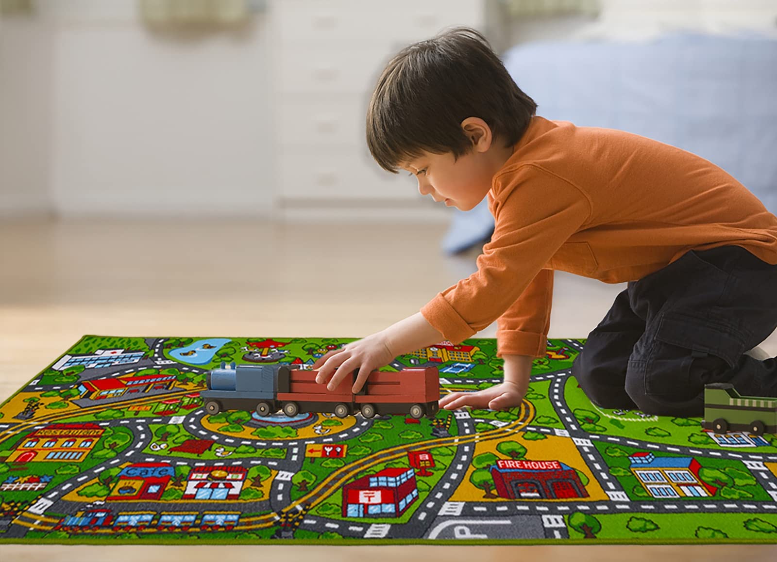 Buy Sharellon Kids Carpet Playmat Rug Amusement Park City Life Kids Rug