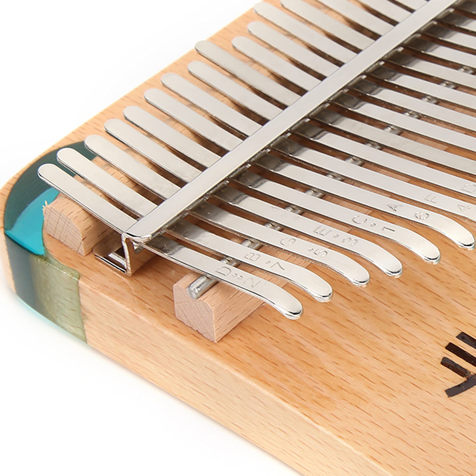 Kalimba de pulgar de 17 teclas, instrumento portátil para dedos, kit con martillo de afinación. Regalo ideal.
