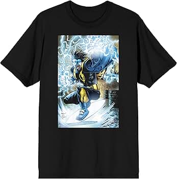 f(x) ELECTRIC SHOCK Tシャツ Amazon.com: Justice League Virgin Hawkins Static Shock Men's Black