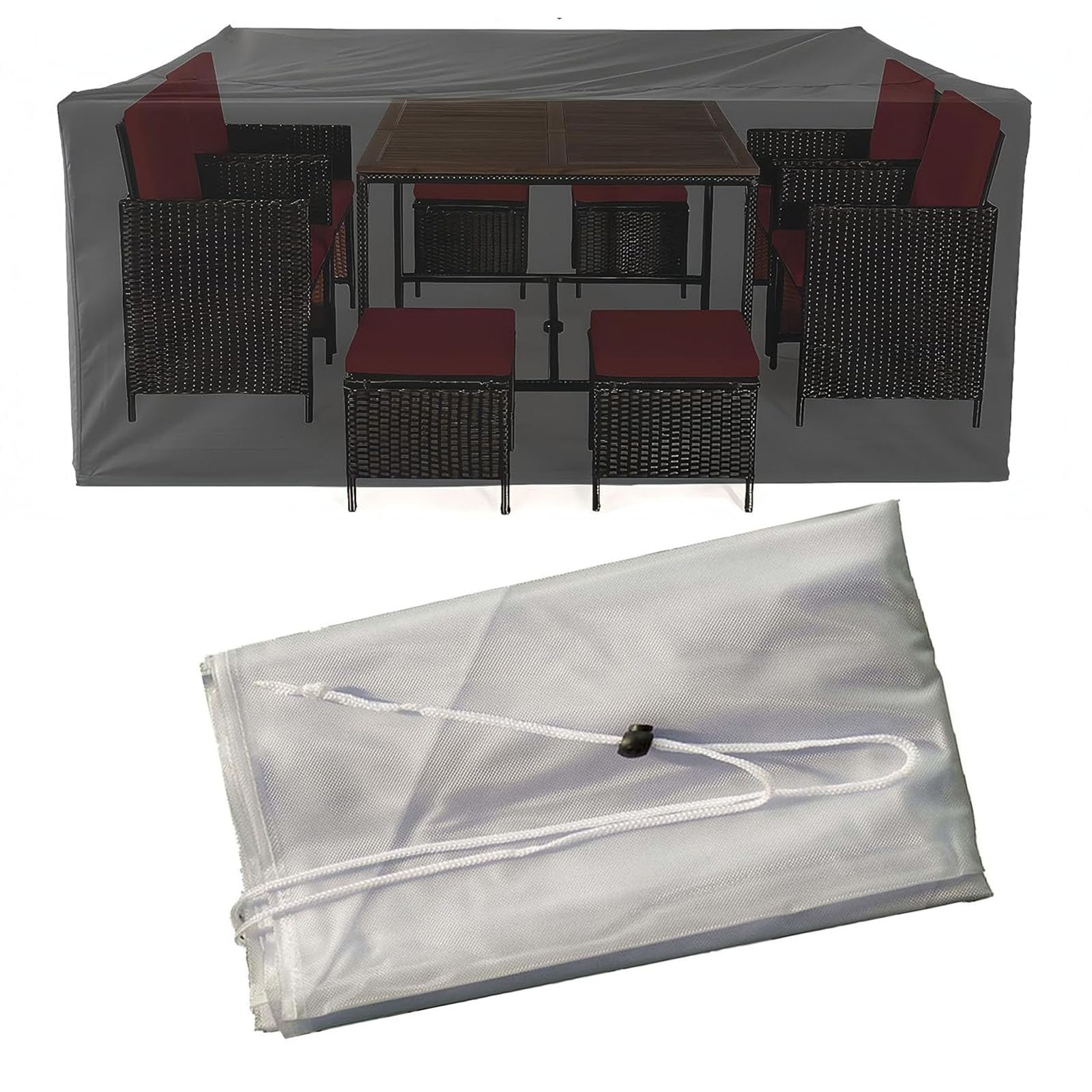 Housses pour meubles de patio coupe-vent et bâche durable contre le froid