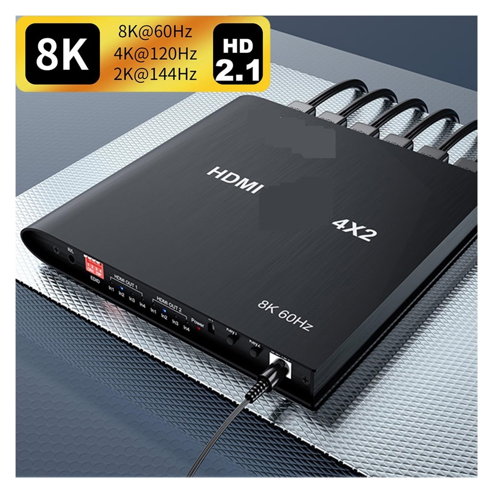 Matrice video 2.1 HDR 8K 60Hz True Matrix 4x2 4K 120Hz 4 In Out Frequenza di aggiornamento elevata