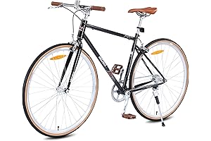 Men's Road Bike - 700C 28 Inch Wheels, Single-Speed Fixed Gear Urban Commuter Bike