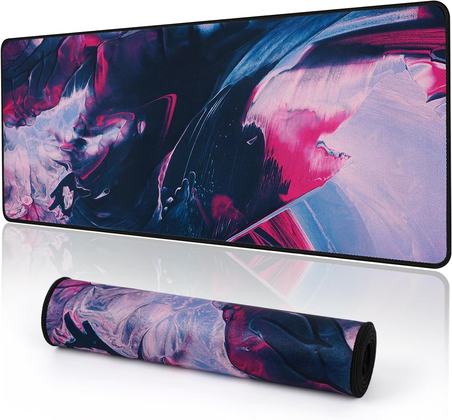 YUWLDD Mouse Pad Gaming Large Desk Pad (31.5 x 11.8 x0.12 inch) Washable Keyboard Pad Laptop Desk Mat, Japanese Mouse Pad with Anti-Slip Rubber Base, Extended Mouse Pad for Office & Home.