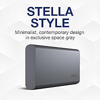 Vista 6 de LaCie Mobile SSD Secure 500GB, 10Gbps USB 3.1 Tipo C, Rescue SED, gris espacial, servicio de rescate de datos (STKH500800)