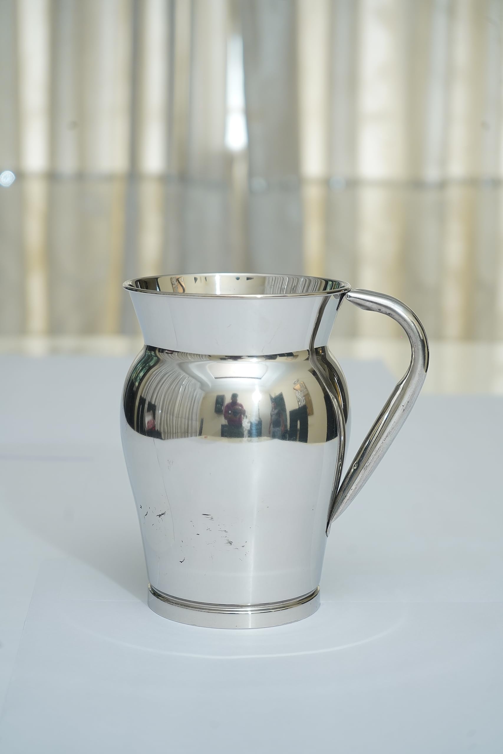 KROWN® Stainless Steel Classic Glossy Finish Jug/Pitcher 2L (420 gm) Set of 1