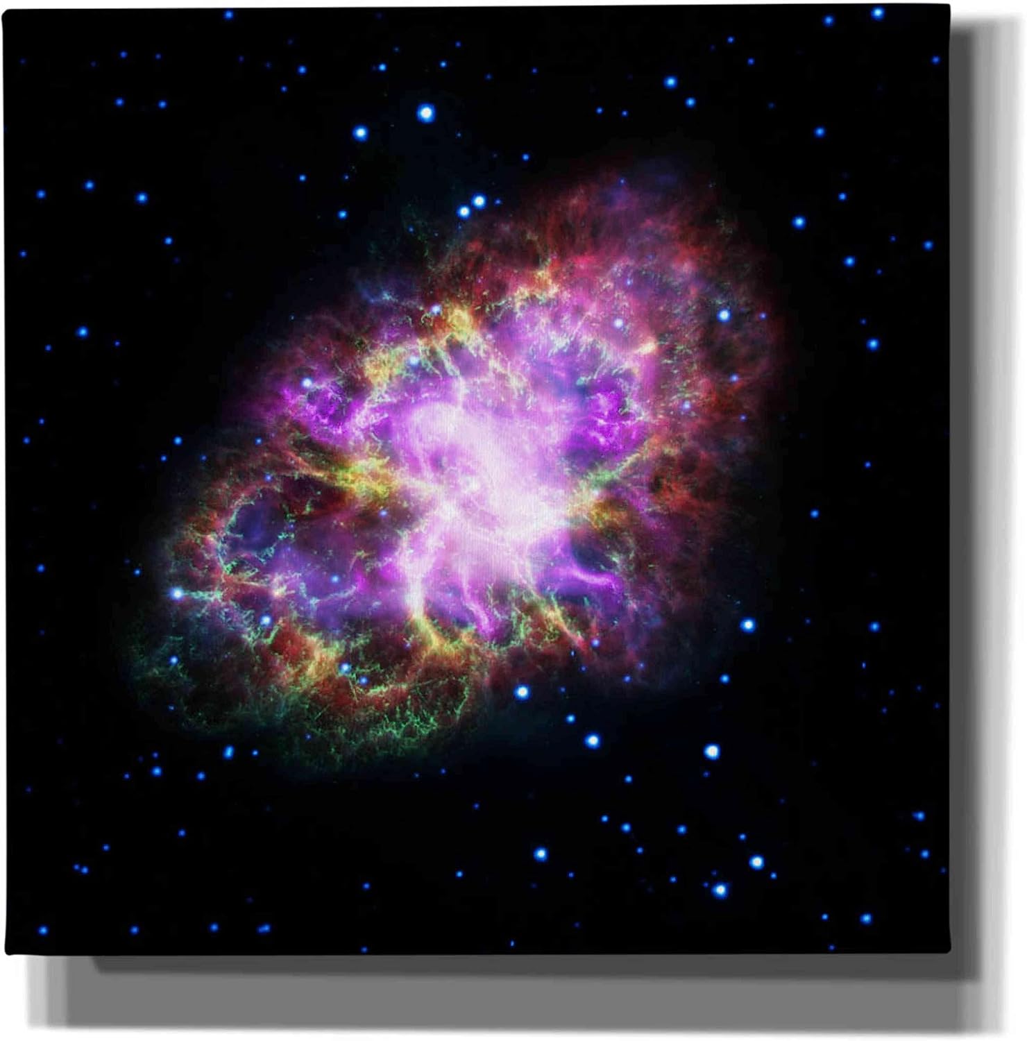Epic Graffiti 'Crab Nebula Multi-Wavelengths' Hubble Space Telescope Canvas Wall Art, 12" x 12"
