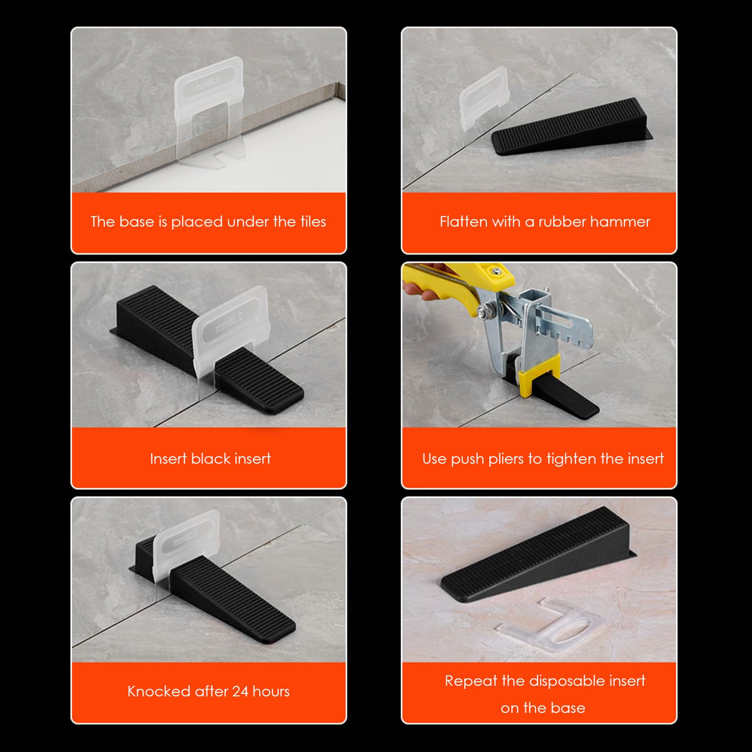 30 Pezzi di Livellatore di Piastrelle di Ceramica, Clip Trasversale in Plastica, Adatto per La Posa di Piastrelle per Pavimenti E Rivestimenti.