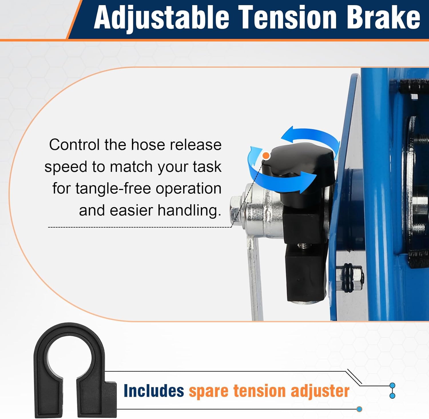 Pressure Washer Hose Reel 100FT x 3/8"/ 200FT x 1/4", 4000 PSI Heavy Duty Manual High Pressure Washing Hose Reel with M22 Fitting and Adjustable Tension Brake, Wall/Floor/Truck Mountable