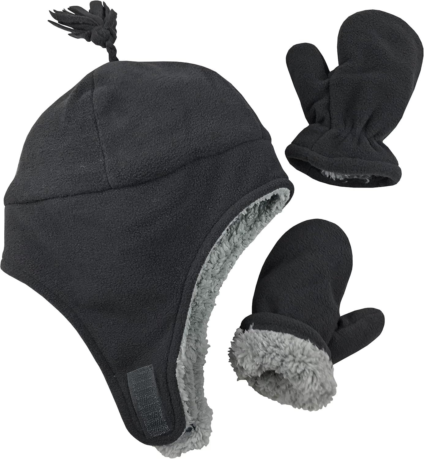 N’Ice Caps Toddler Baby Winter Hat Mitten Set – Kids Boys Girls Gloves Fleece Sherpa Lined